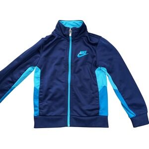 Nike Track Jacket Toddler 3T Navy‎ Blue Excellent Full Zip Colorblock Sportswear